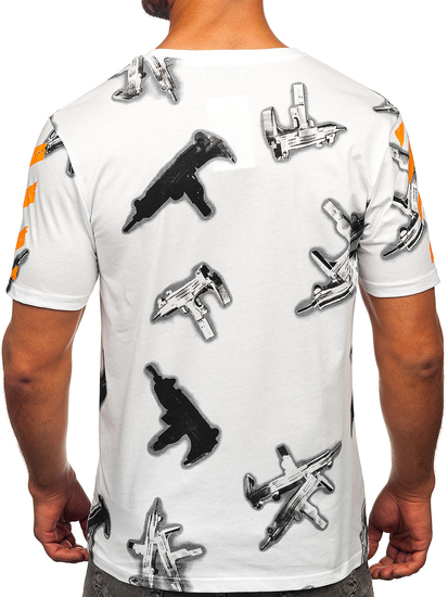 Men's Cotton Printed T-shirt White Bolf MPO3471