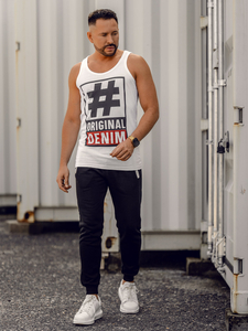 Men’s Printed Tank Top White Bolf 14834A