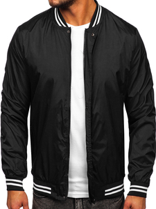 Men's Lightweight Bomber Jacket Black 8M98