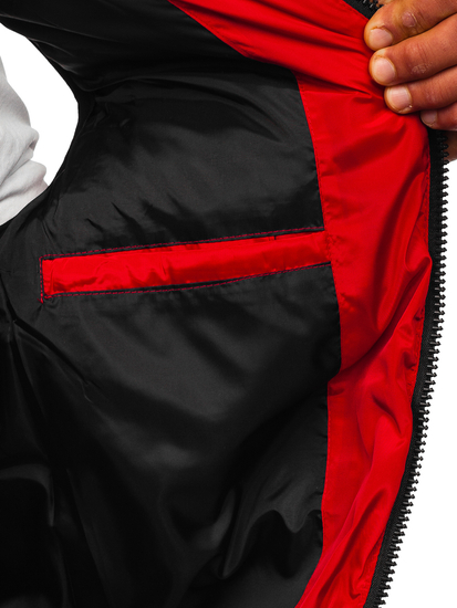 Men's Warm Quilted Gilet with Hood Red Bolf 7126