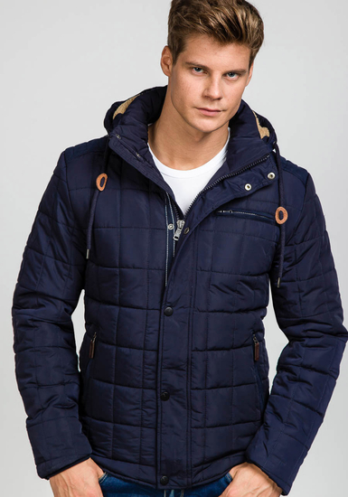 Men's Winter Jacket Navy Blue Bolf 1672