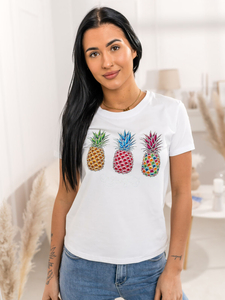 Women's Printed T-shirt White Bolf 95T2522
