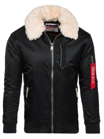 Men's Winter Pilot Jacket Black Bolf 1787