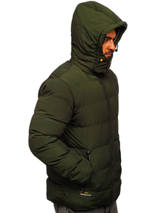 Men's Quilted Winter Jacket Green Bolf 6906