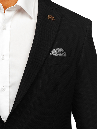 Men’s Elegant Suit Jacket Black Bolf 025
