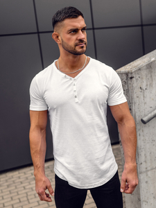 Men’s Basic V-neck T-shirt White Bolf 4049A