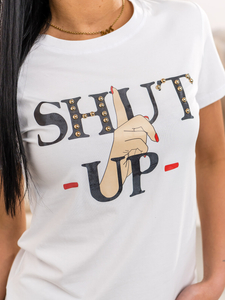 Women's Printed T-shirt White Bolf 95T2501