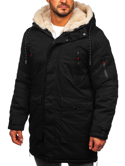 Men's Winter Parka Jacket Black Bolf 5M3123