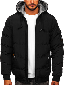 Men's Quilted Winter Jacket Black Bolf 7408
