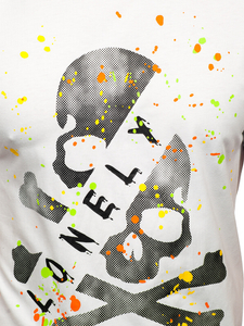 Men's Printed T-shirt White Bolf Y70008