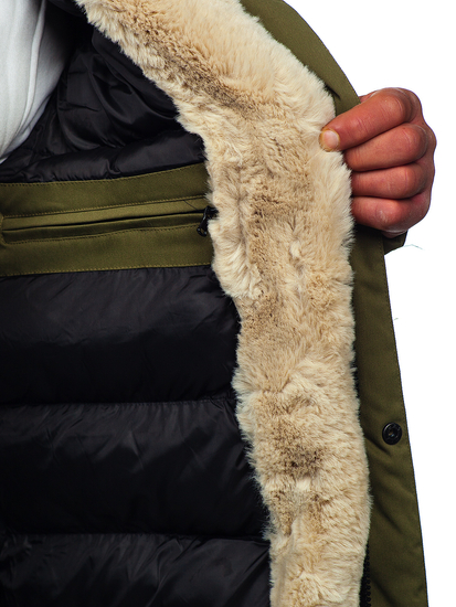 Men's Winter Parka Jacket Khaki Bolf 22M37