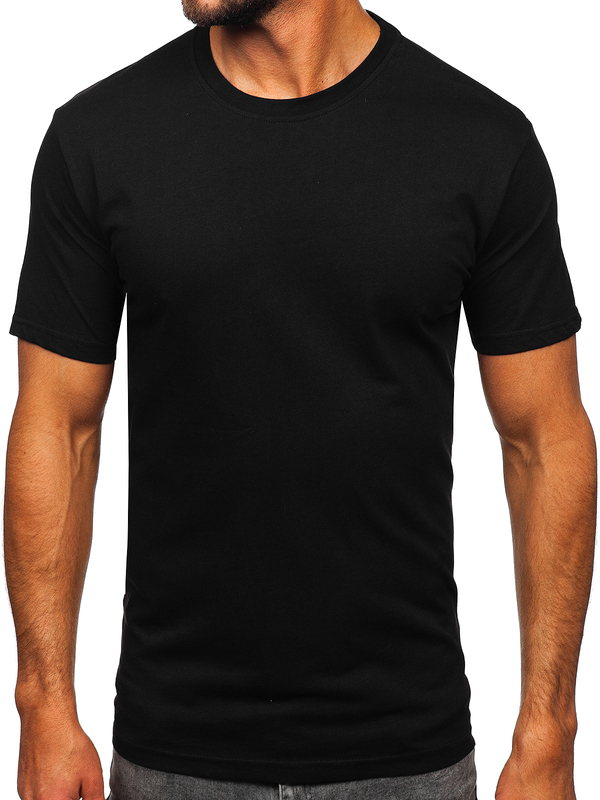 Men's Basic Cotton T-shirt Black Bolf 14291