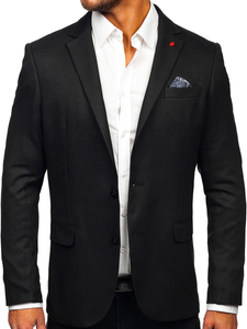 Men’s Elegant Suit Jacket Black Bolf 05