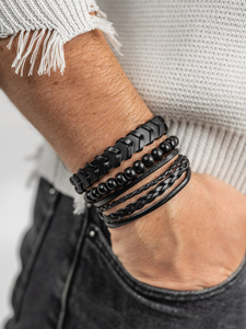 Men’s Set of Bracelets Black Bolf TT1133-3P 3 PACK