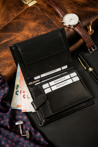 Men's Leather Wallet Black 25912