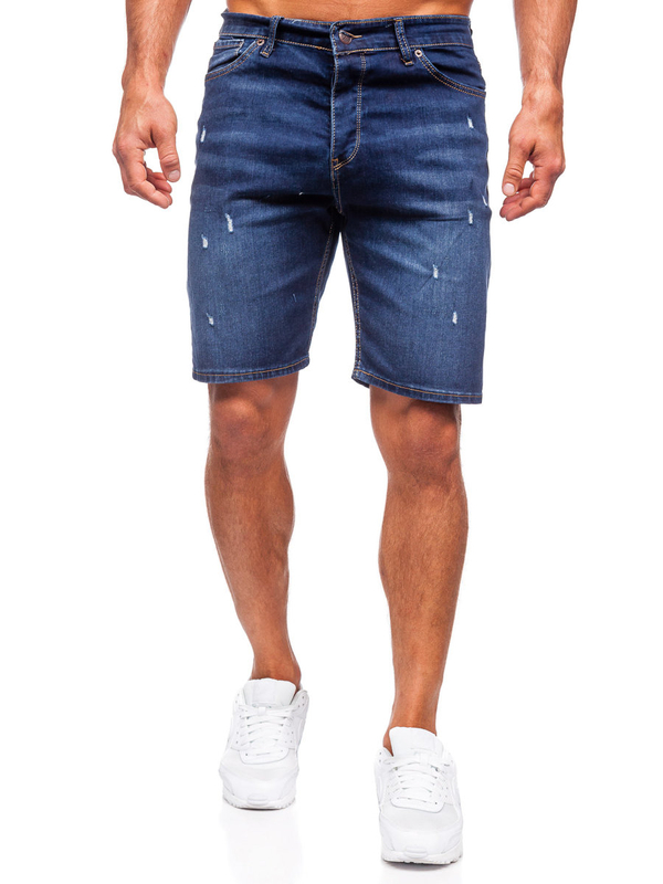 Men's Denim Shorts Navy Blue Bolf 5820