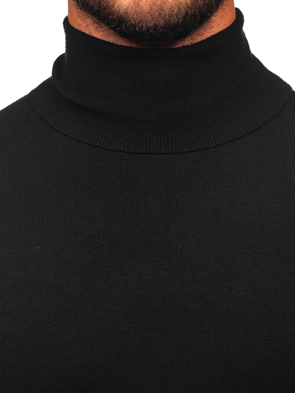 Men's Basic Polo Neck Black Bolf W1-1728