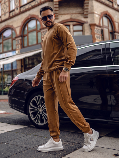 Men's Velour Tracksuit Camel Bolf 0001