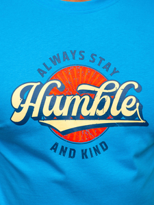 Men's Cotton Printed T-shirt Blue Bolf MPO3531