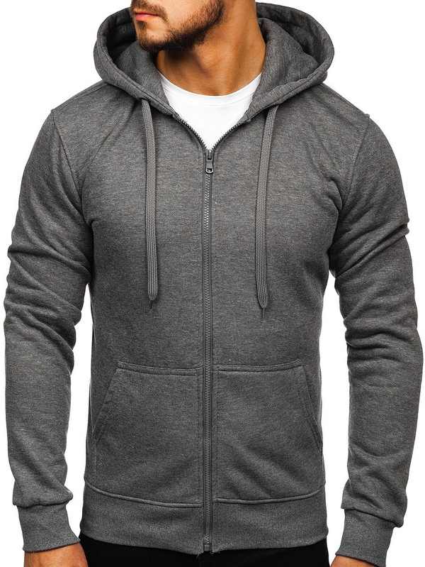 Men's Zip Hoodie Anthracite Bolf 2008