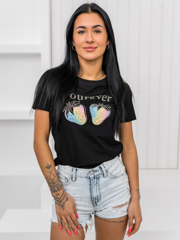 Women's Printed T-shirt Black Bolf 95T2518