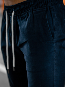 Men's Joggers Dark Navy Blue Bolf 1145