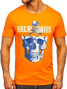 Men's Printed T-shirt Orange Bolf Y70005