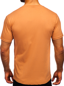 Men's Basic Cotton T-shirt Brown Bolf 192397