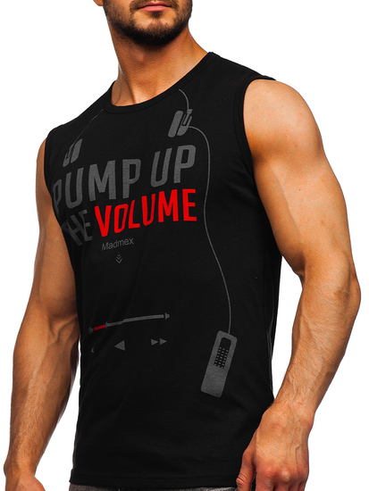 Men's Printed Tank Top Black Bolf 14815