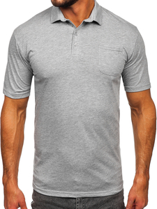 Men's Cotton Polo Shirt Grey Bolf 143006
