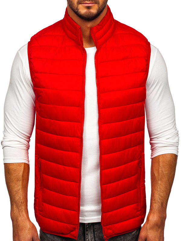 Men's Quilted Gilet Red Bolf LY32