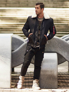 Men's Winter Pilot Jacket Black Bolf 1787