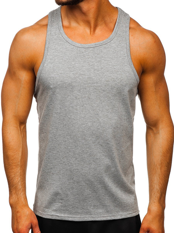 Men's Plain Tank Top Grey Bolf 99002