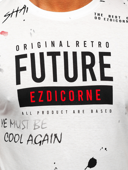 Men's Printed T-shirt White Bolf 14476