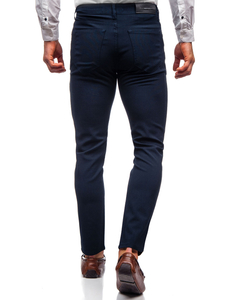 Men's Textile Chinos Navy Blue Bolf 0004