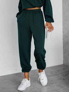 Women’s 2-piece Sport Outfit with butter hood Bottle Green Bolf 525