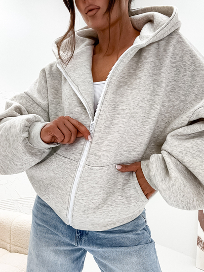 Women's Warm Butterfly Hoodie Heathered Bolf 821112