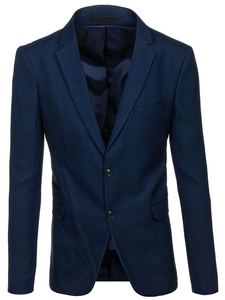 Men's Elegant Blazer Navy Blue Bolf 1050