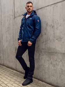 Men's Lightweight Softshell Jacket Navy blue Bolf BK122A