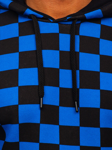 Men's Printed Hoodie Blue Bolf 141028