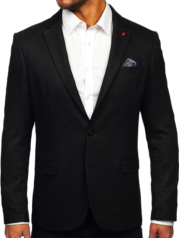Men’s Elegant Suit Jacket Black Bolf 05