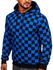 Men's Printed Hoodie Blue Bolf 141028