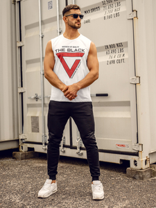 Men’s Printed Tank Top White Bolf 14816A