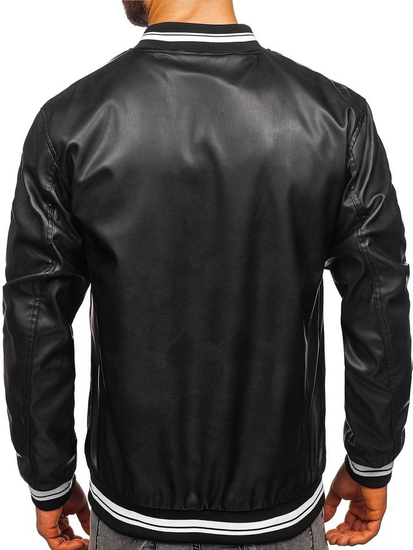 Men's Leather Jacket Black Bolf 1132