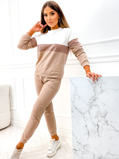 Women's 2-Piece Maranta Tracksuit Beige Bolf 8171