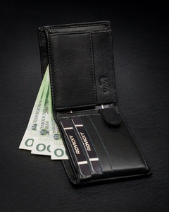 Men's Leather Wallet Black 12229