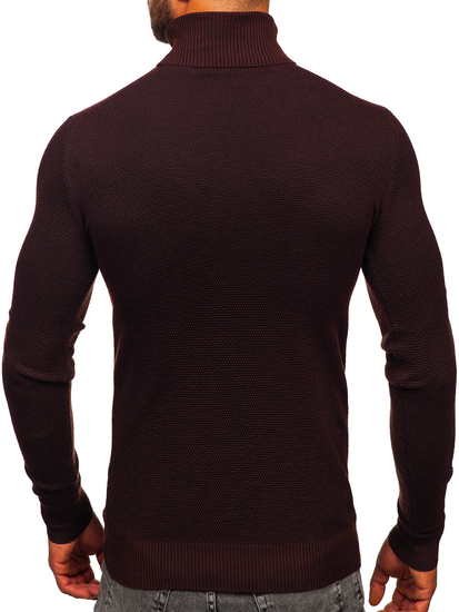 Men's Polo Neck Sweater Brown Bolf W2-20125