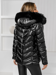 Women’s Winter Quilted Jacket with hood Black Bolf 5M3138A2