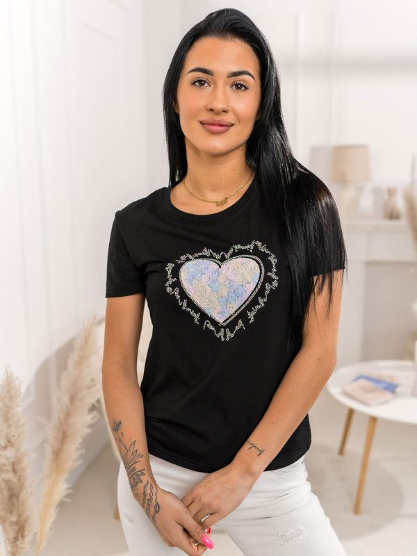 Women's Printed T-shirt Black Bolf 95T2510