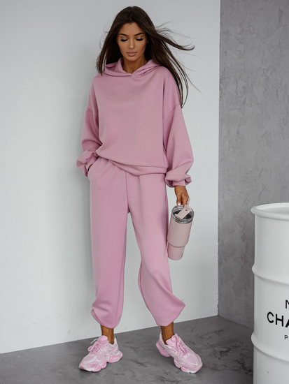 Women’s 2-piece Sport Outfit with butter hood Powder Pink Bolf 525